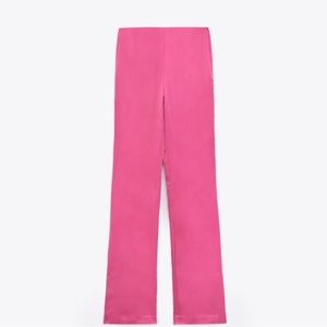 Satin wide leg pants